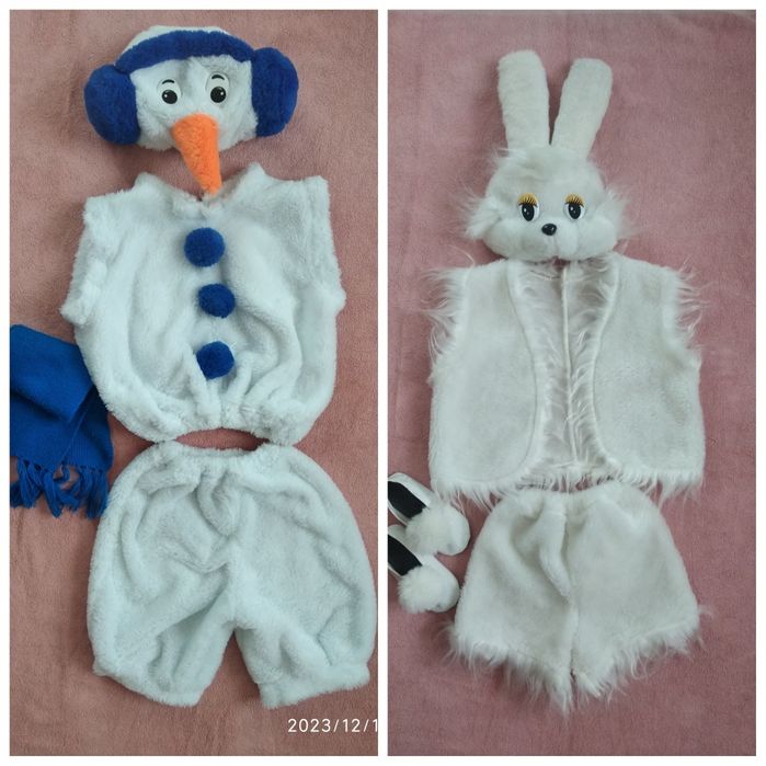 Прокат новорічних костюмів зайчик, сніговик