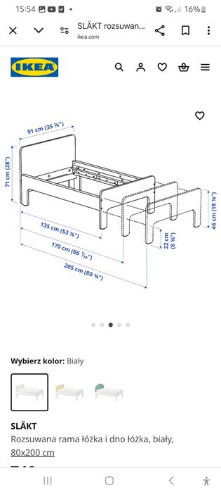 Łóżko z materacem ikea