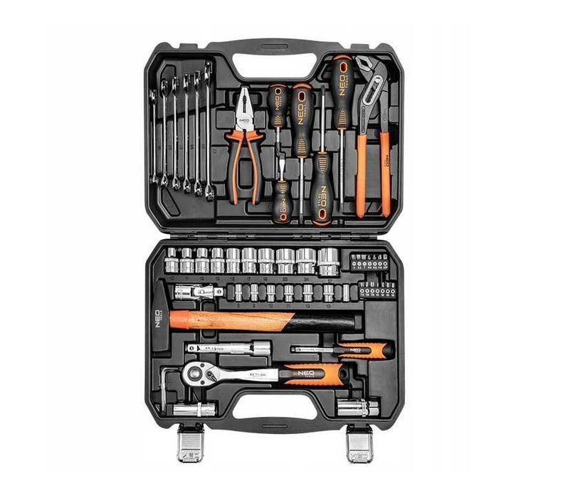 Uniwersalny ZESTAW NARZĘDZI 56 szt. Neo Tools PROFESJONALNE Walizka
