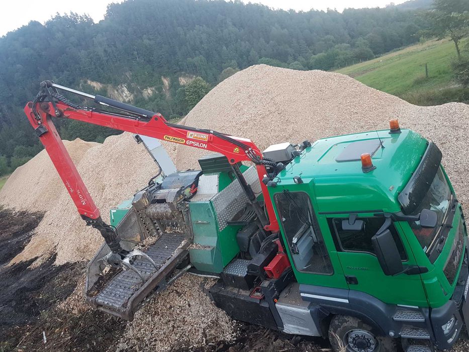 Duzy rebak wynajem CALA POLSKA rembak usługi zrebka recykler