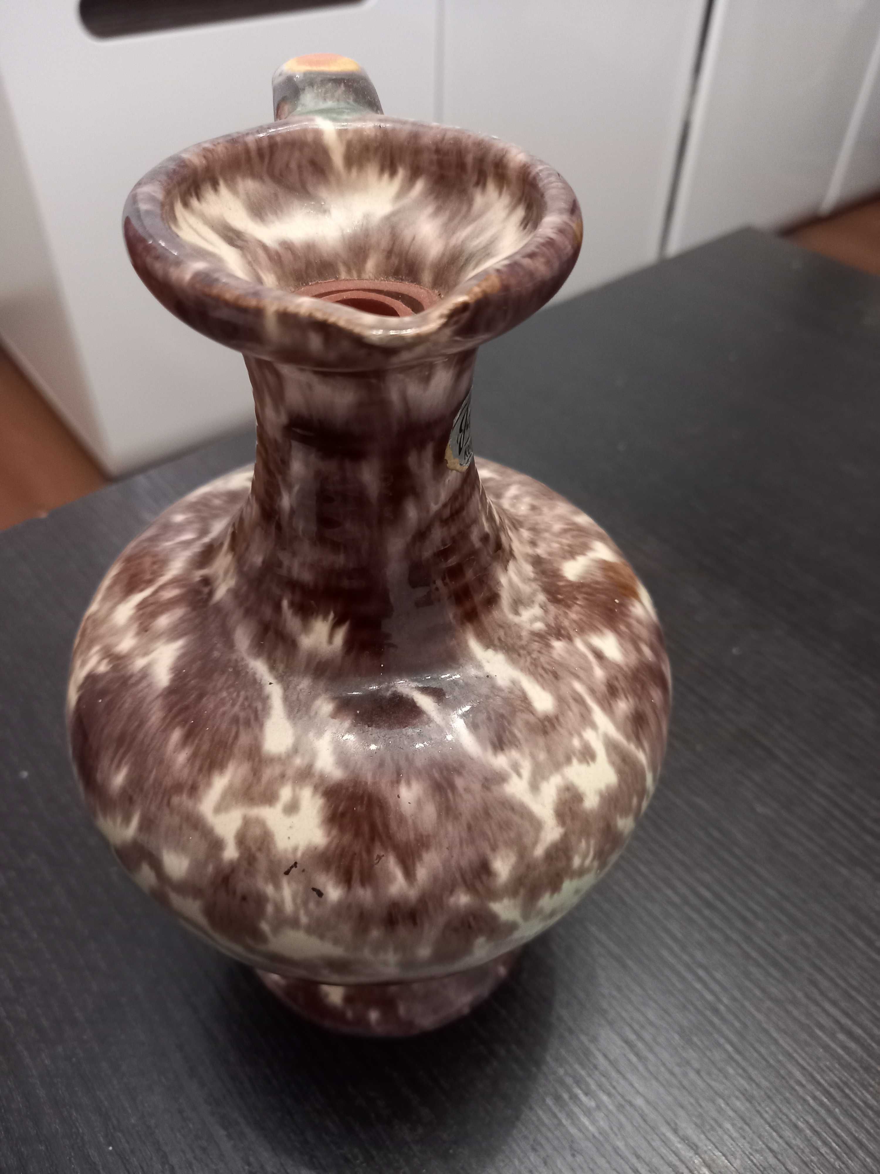 Jasba Keramik ваза кувшин 524 Vintage Germany с глазурью 20 см
