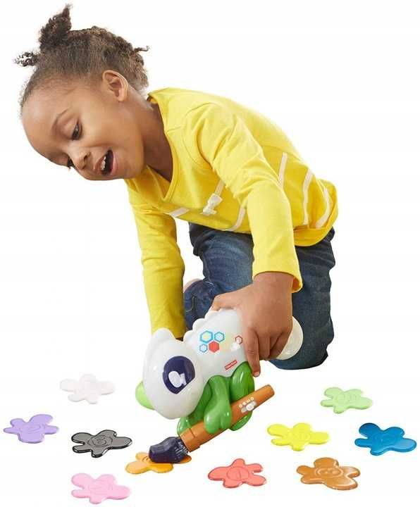 FISHER PRICE kolorowy skaner KAMELEON figurka uczy kolorów LICZB