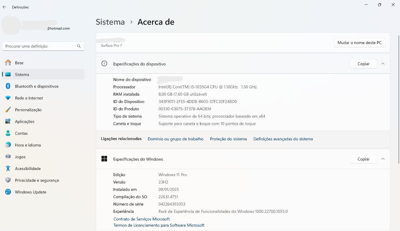 Microsoft Surface Pro 7 + Teclado Original Microsoft + Surface Pen