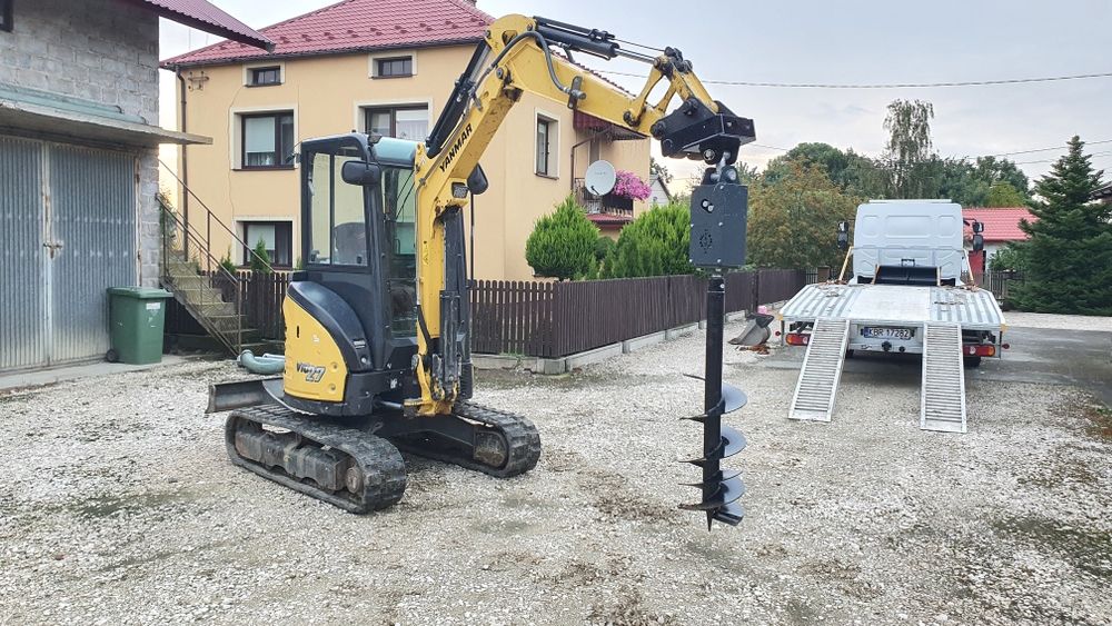 Minikoparka wynajem wiertnica świder wozidło transport wypożyczalnia