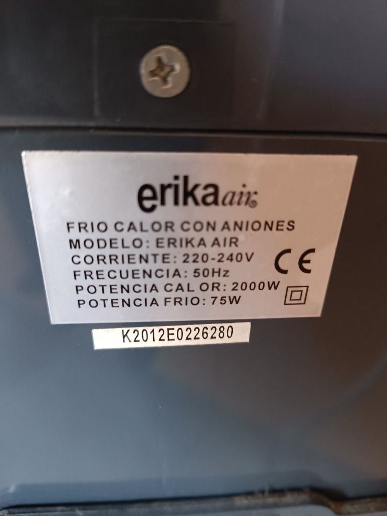 Air cooler Erika Aquecedor ar quente e refrigerador de frio, aniones