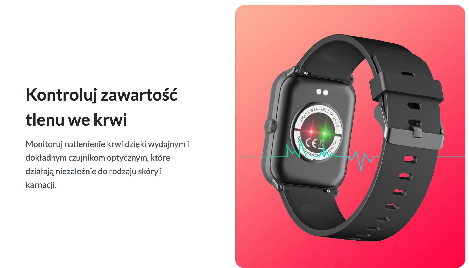 Smartwatch zegarek FW36 Aurum SE złoty - nowy