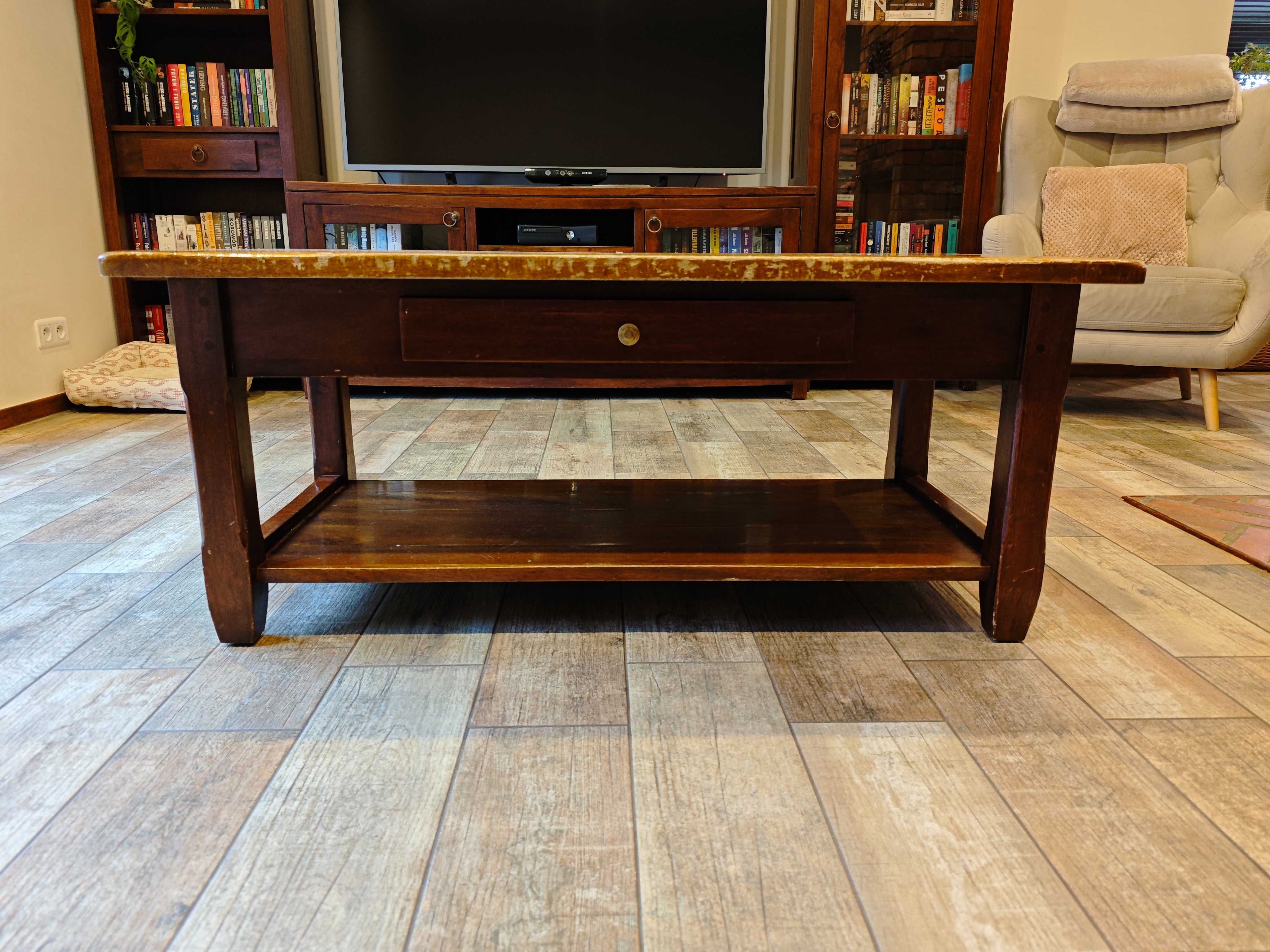Szafka RTV Almi Decor Meble TOLEDO Komoda Palisander TEAK Kolonialny