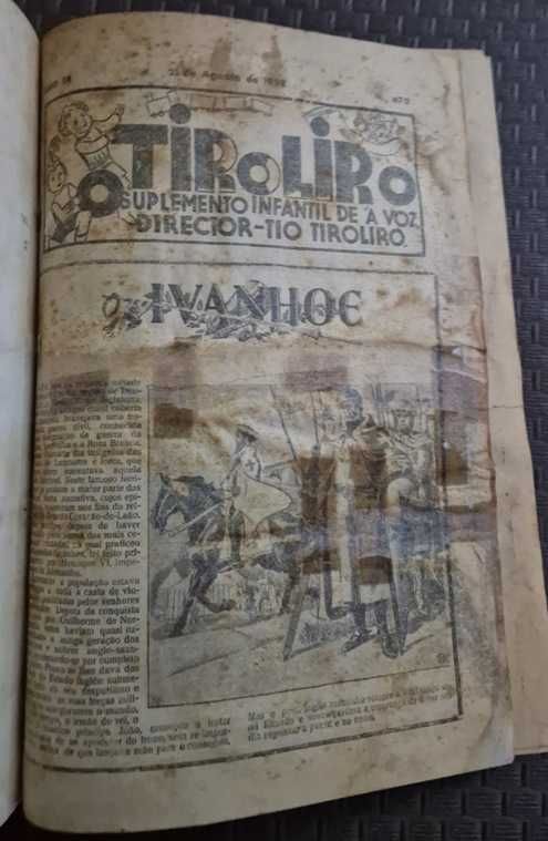 "IVANHOE" - O TIROLIRO -  suplemento infantil Jornal A VOZ 1938