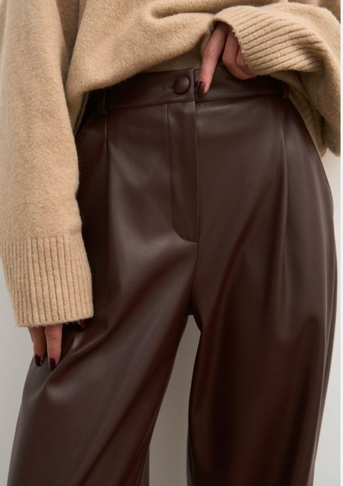 Продам брюкі шоколадні шкіряні