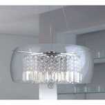 Elegancka lampa sufitowa Italux z chrom-aluminium-kryształy
