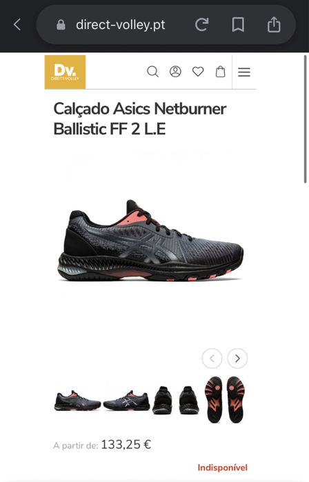 Tênis voleibol profissional Asics