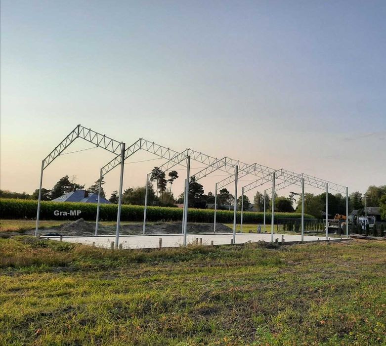 KONSTRUKCJA WIATA OCYNKOWANA 8x14 Garaż Magazyn Hala Rolna Blaszak