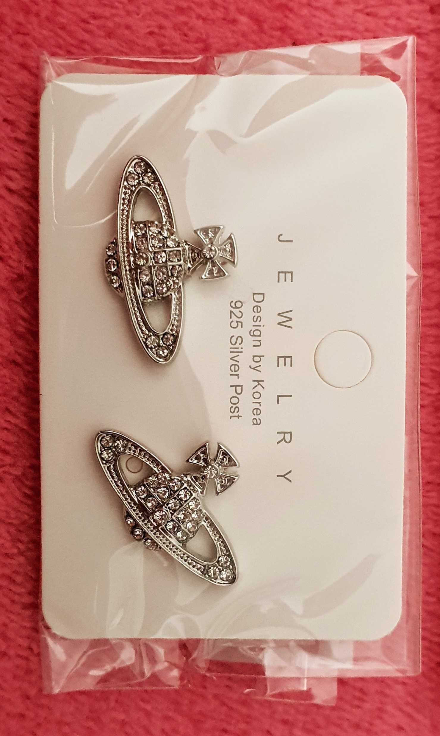 Zestaw komplet biżuteria Saturn pearl perły jewelry Korea silver y2k