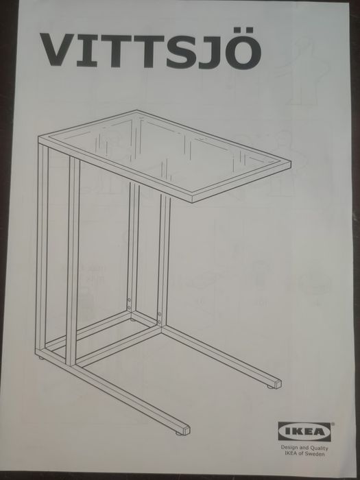 Mesa suporte portátil Ikea - tampo de vidro