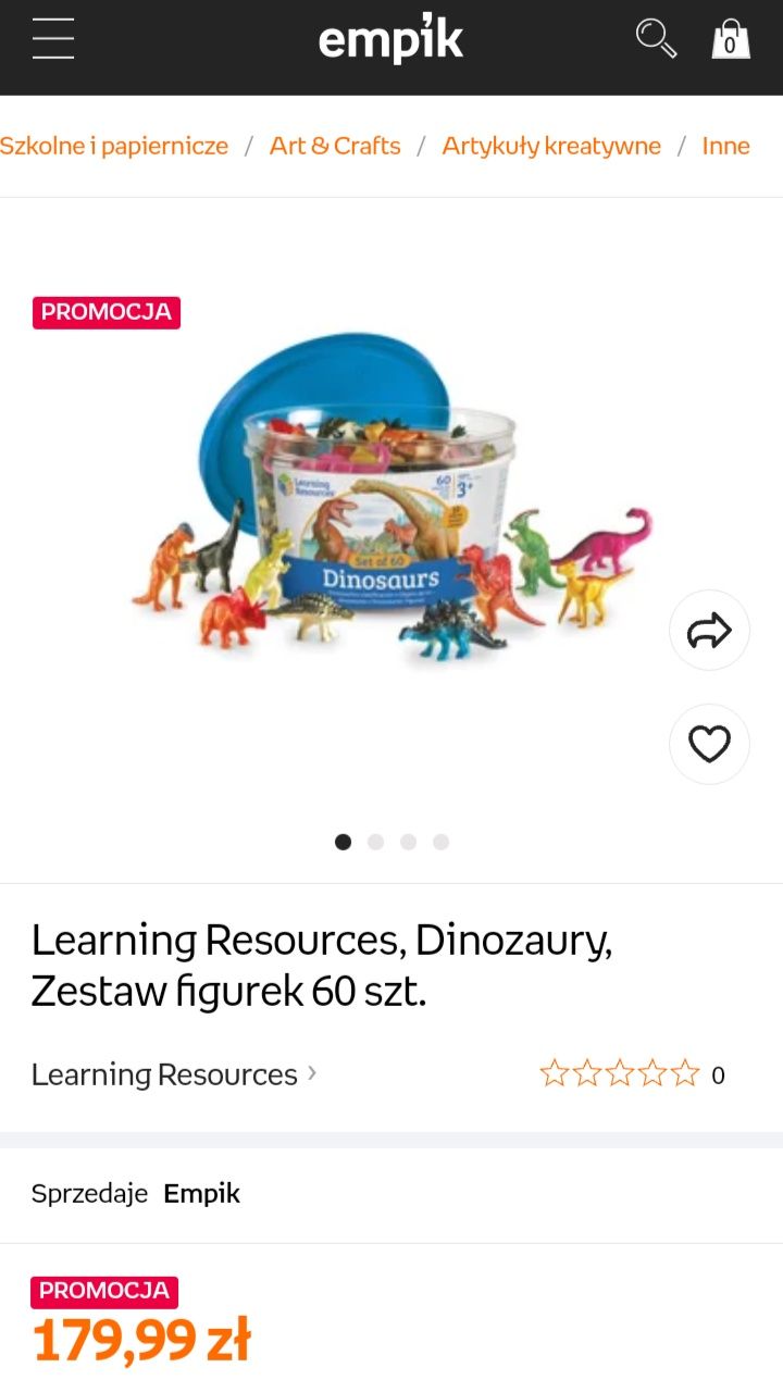 NOWY zestaw learning resources dinozaury dinozaur figurka figurki smyk