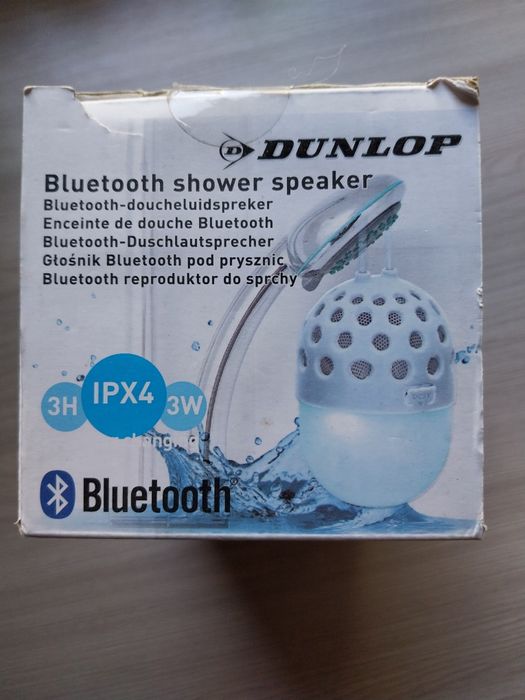 Nowy głośnik Bluetooth pod prysznic z efektami świetlnymi Dunlop