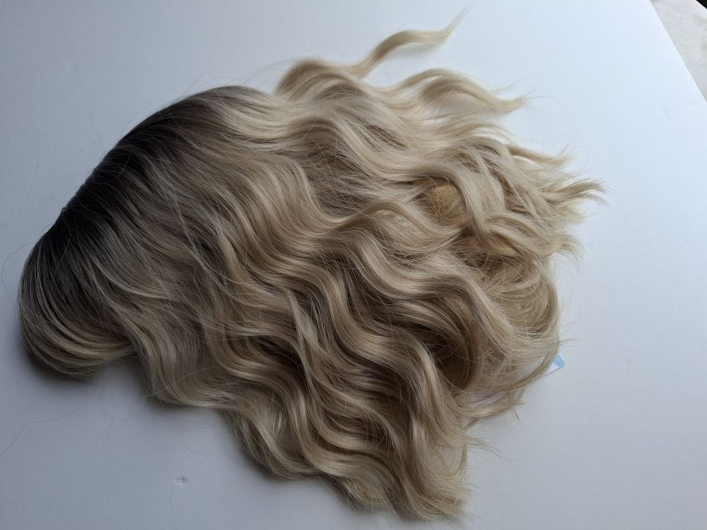 Peruca loira ombre ondulado e curto    NOVO   [envio registado grátis]