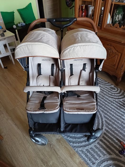 Wózek bliźniaczy podwójny domino easy go