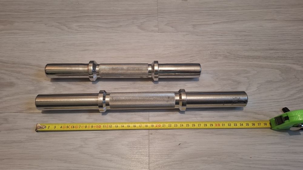 2 x hantelki sztangielki fi 28 mm, długość 28 cm i 35 cm