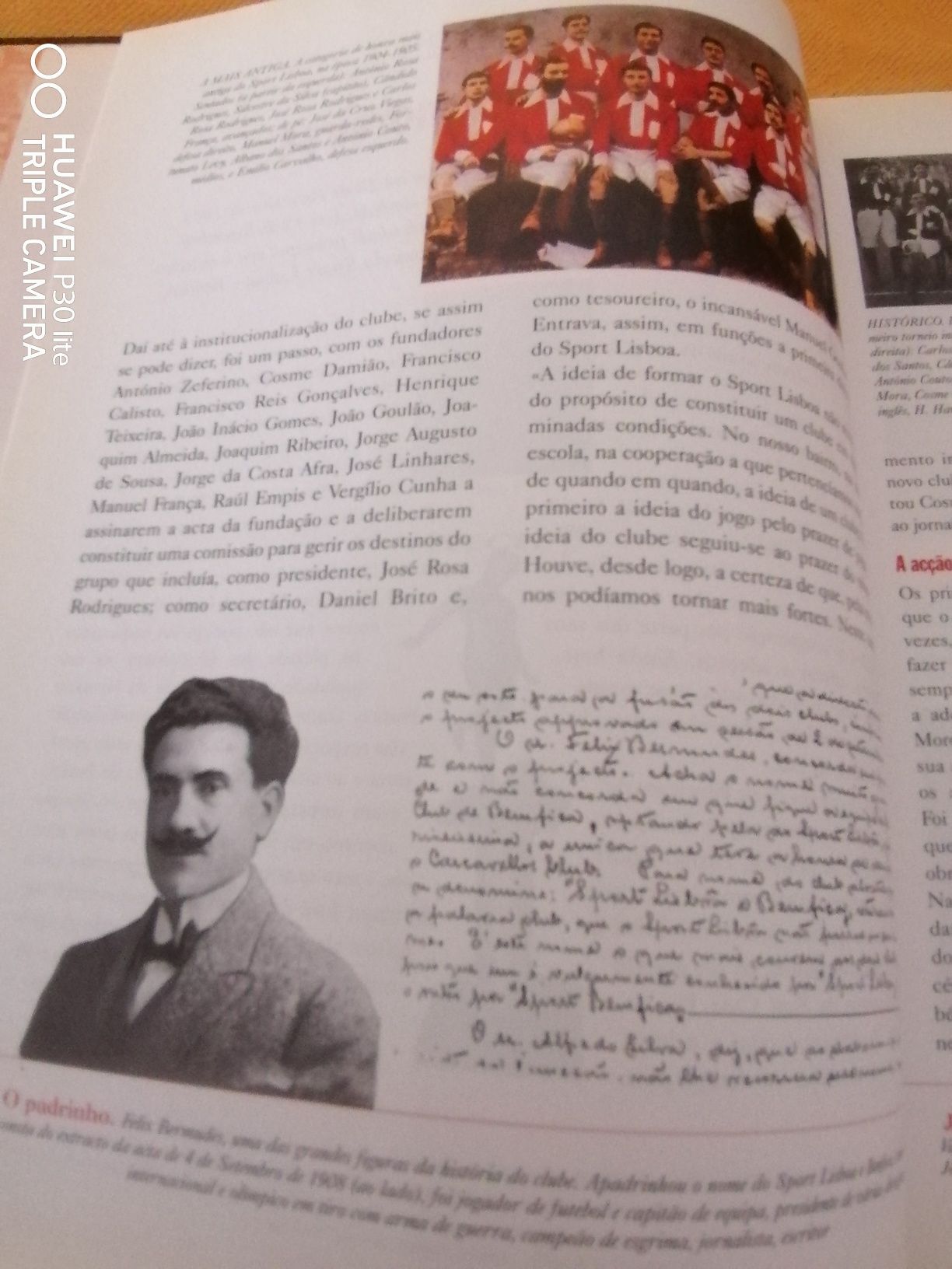 Livro Benfica, "A historia os triunfos e as imagens de todos os tempo