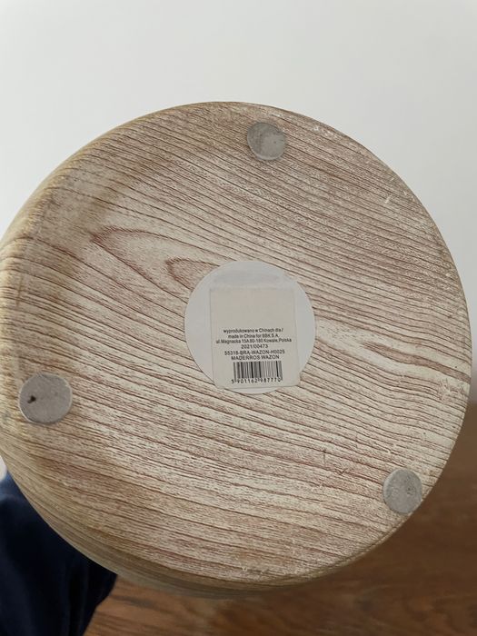 Duży wazon home&you maderros beżowo-biały imitacja drewna