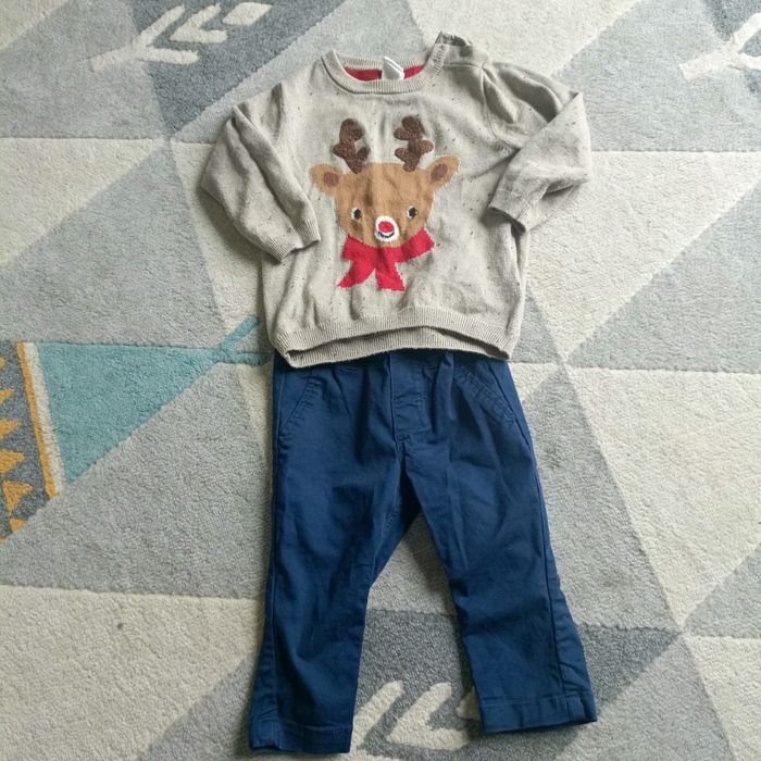 Zestaw chłopięcy z motywem świątecznym H&M r. 68