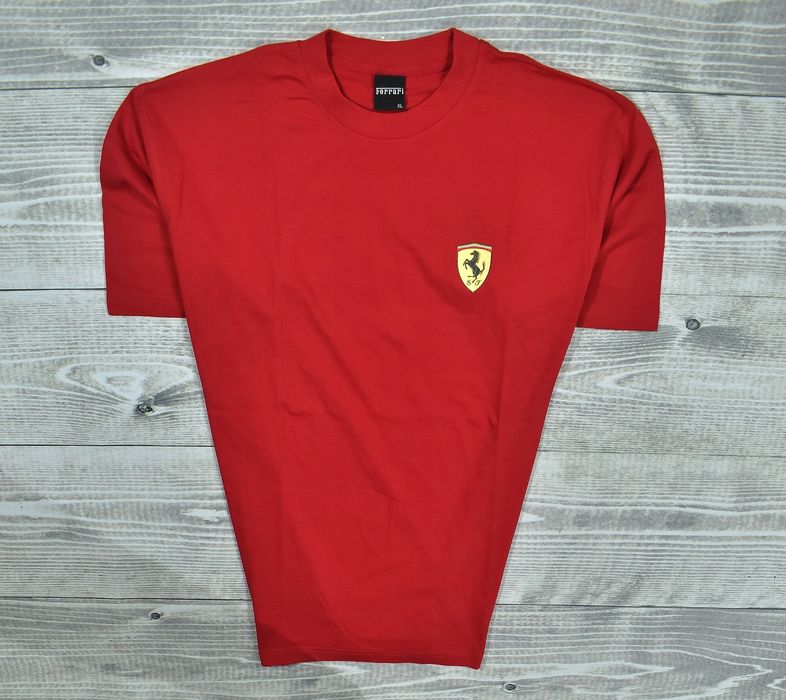 Ferrari Czerwona Logowana Koszulka Męska Vtg / Xl