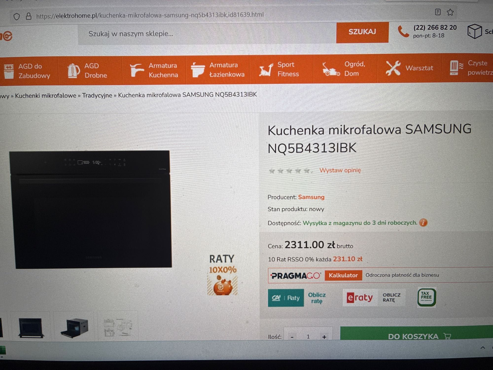 Nowa kuchenka mikrofalowa SAMSUNG
