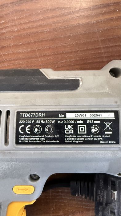 Дриль ударний / імпакт-дриль Titan TTB877DRH 600 Вт з Англії