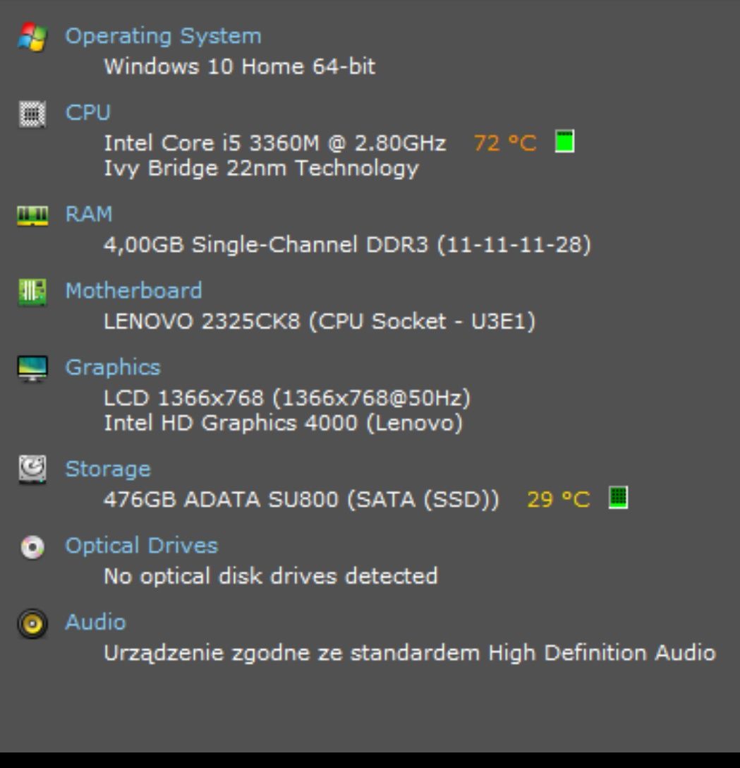 Laptop notebook Lenovo ThinkPad X230 z ładowarką / nowa bateria