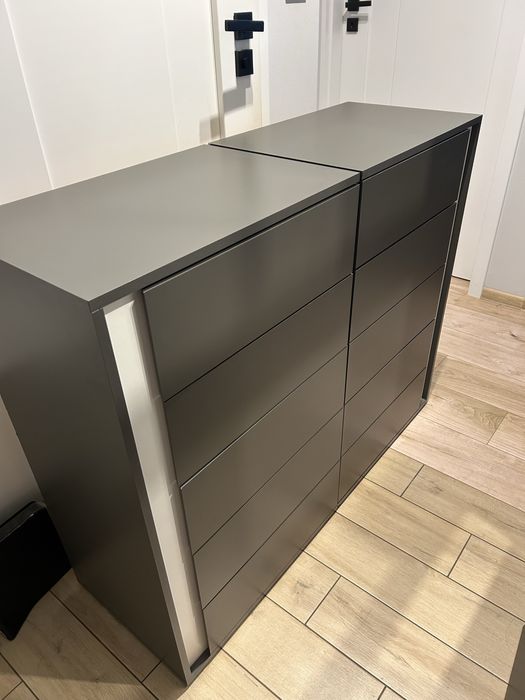 Komoda 2szt, regał 2m BRW Graphic