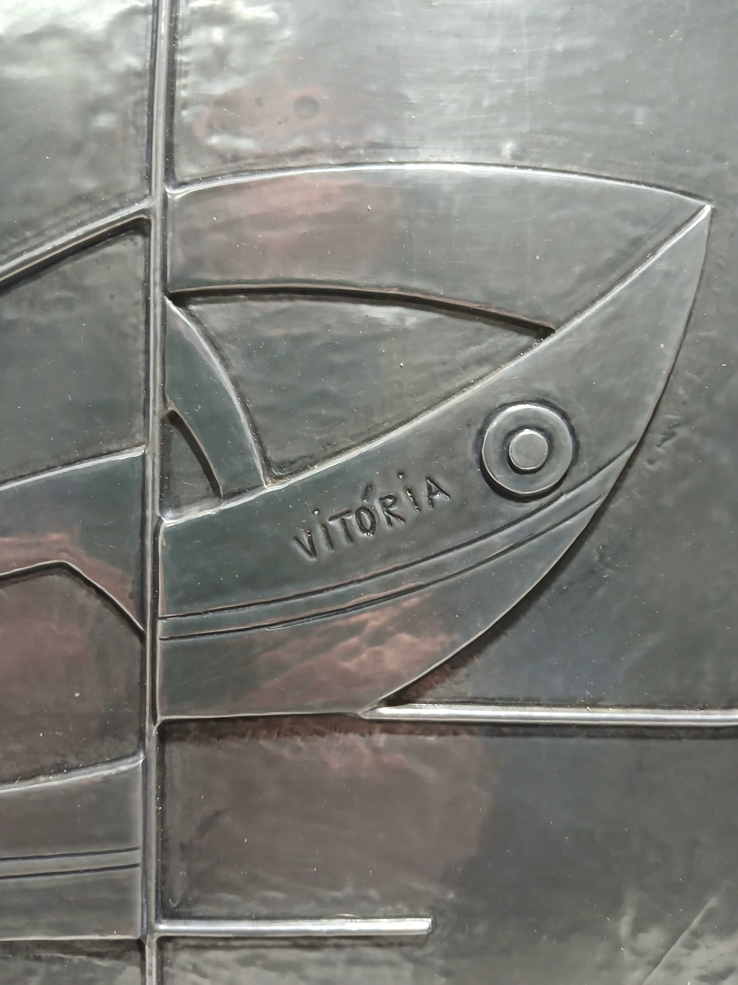 Quadro Estanho - Peixes - Modernista - Vitória - Fernando Castelo 1995