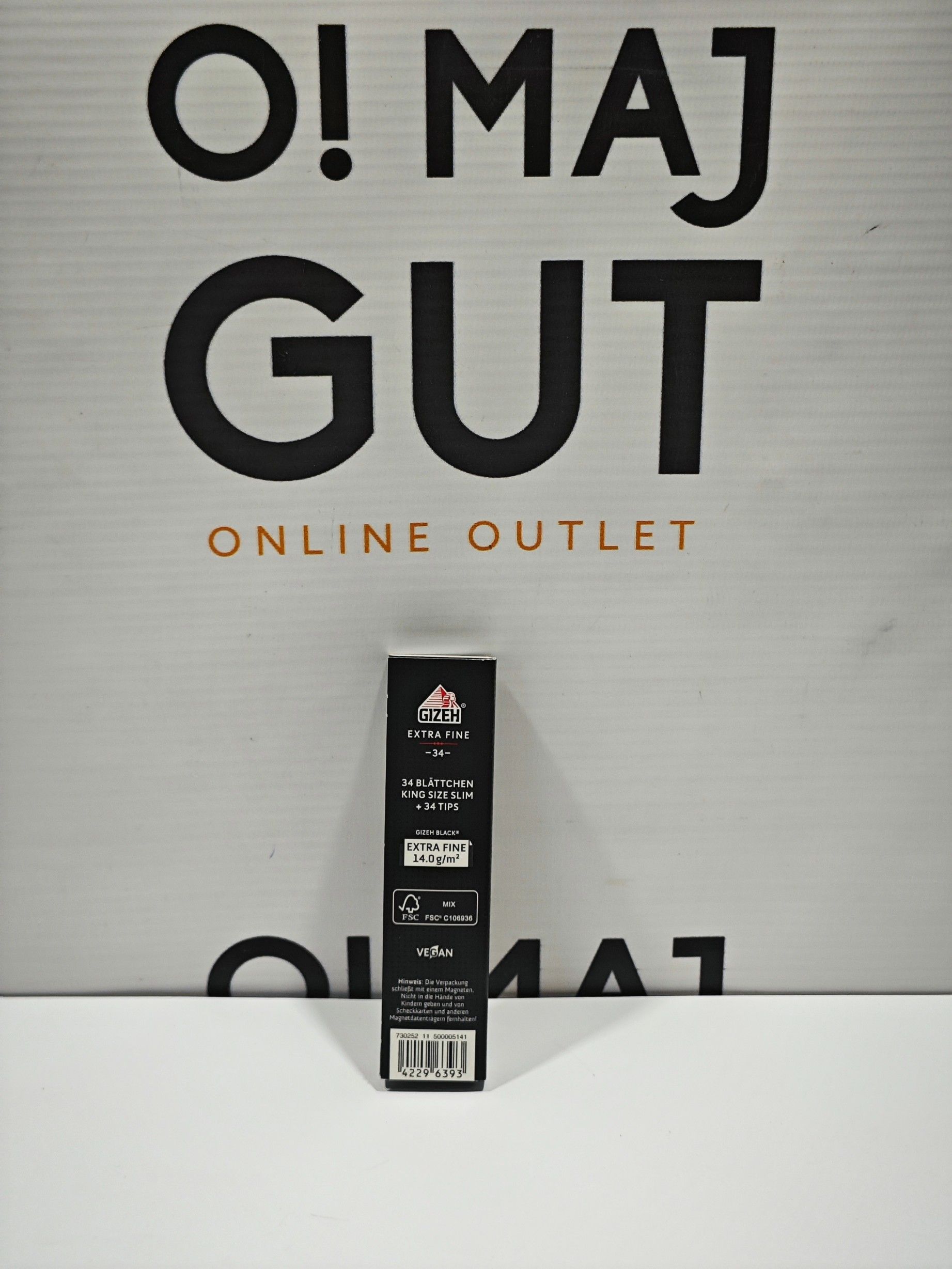 Bletka Gizeh King Size Slim Bezsmakowy 20 Szt.