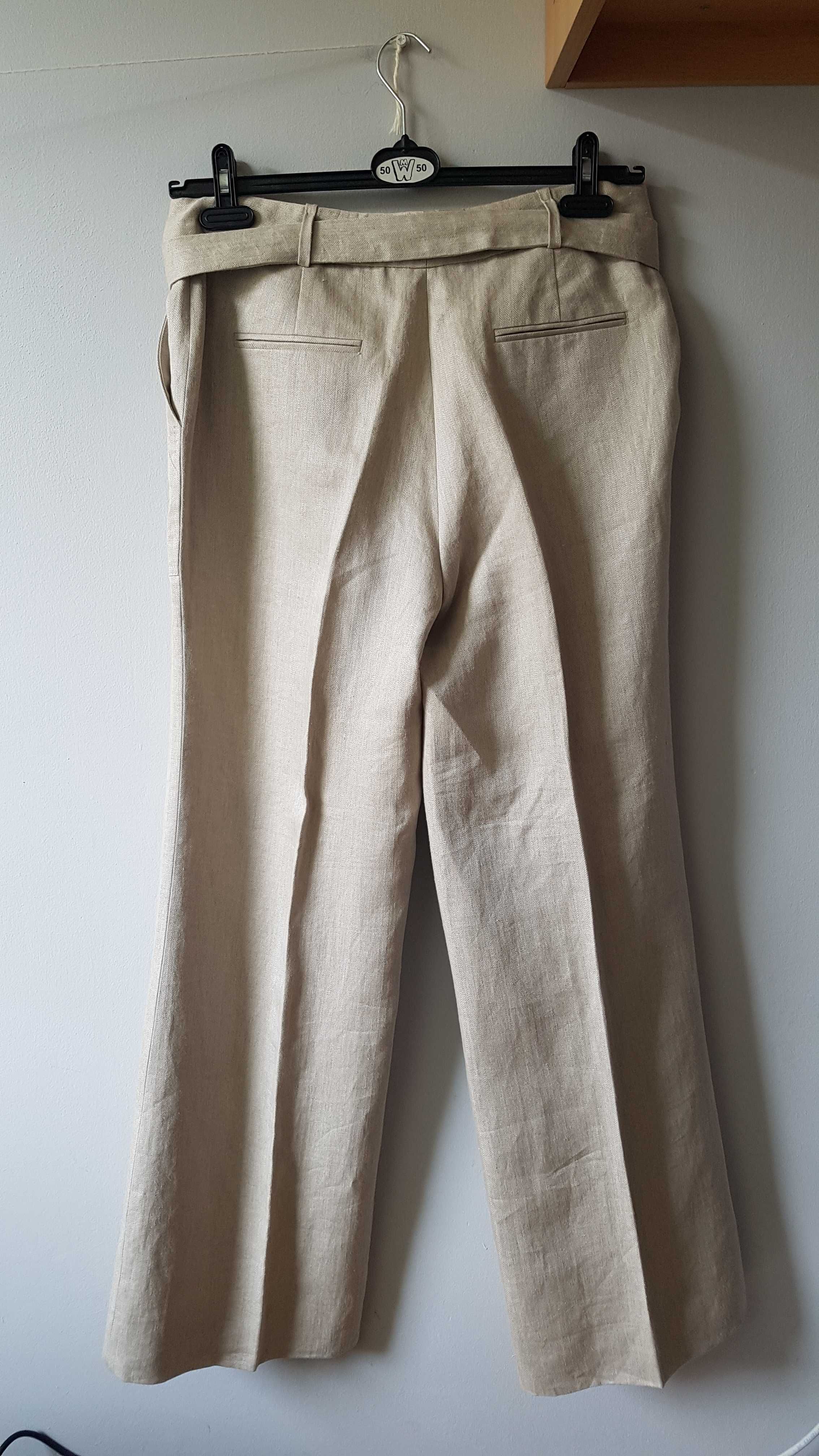 Massimo Dutti spodnie 100% Len rozmiar XL