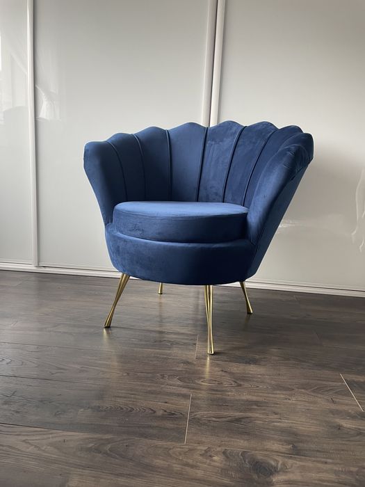 Fotel Muszelka Glamour Od producenta duży wybór tkanin od ręki