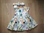Next nowa sukienka w kwiaty 74, do 9,5kg, 6-9 m-cy