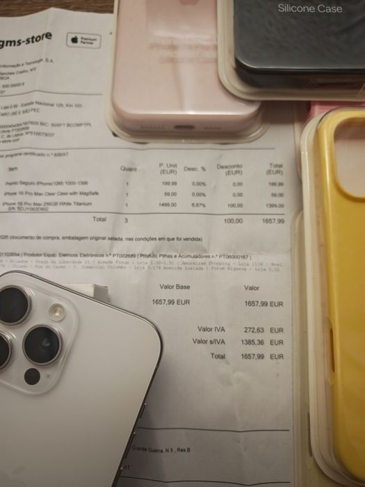 iPhone 16 Pro Max  6.9" 256GB Branco Titanium Seminovo C/Garantia