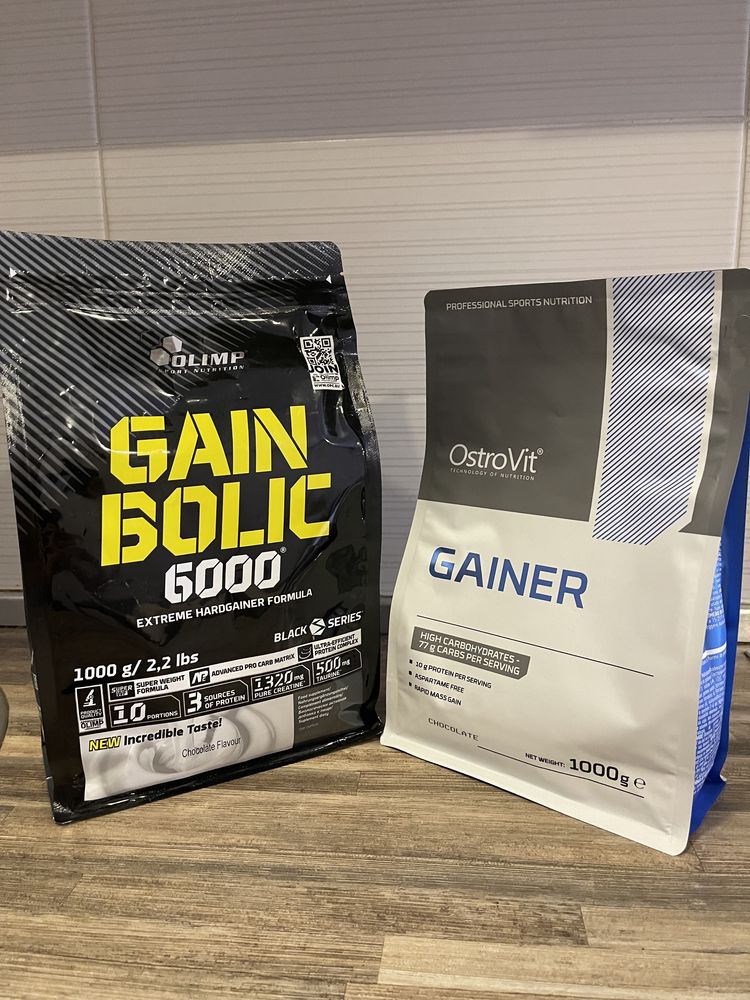 Гейнер Ostrovit 1кг и 4,5кг, Gain Bolic, 3XL, All Nutrition mass 1кг