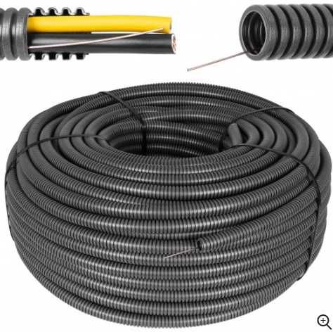 Rura karbowana RKSSUVP 25/19mm samogasnąca peszel z pilotem 750N 50m