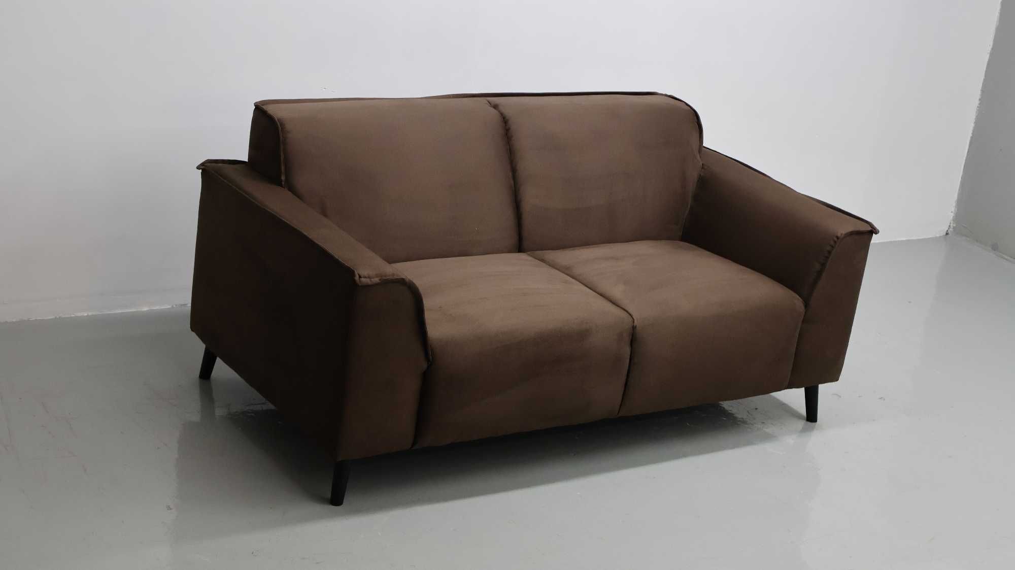 THG design NOWA SOFA 2- osobowa kanapa brązowa tkanina salon poczekal