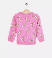 Różowa bluza z nadrukiem w króliczki dla dziewczynki