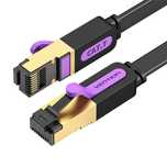 Kabel Sieciowy Vention Cat7 Płaski 1M Ethernet 10Gbps Czarny