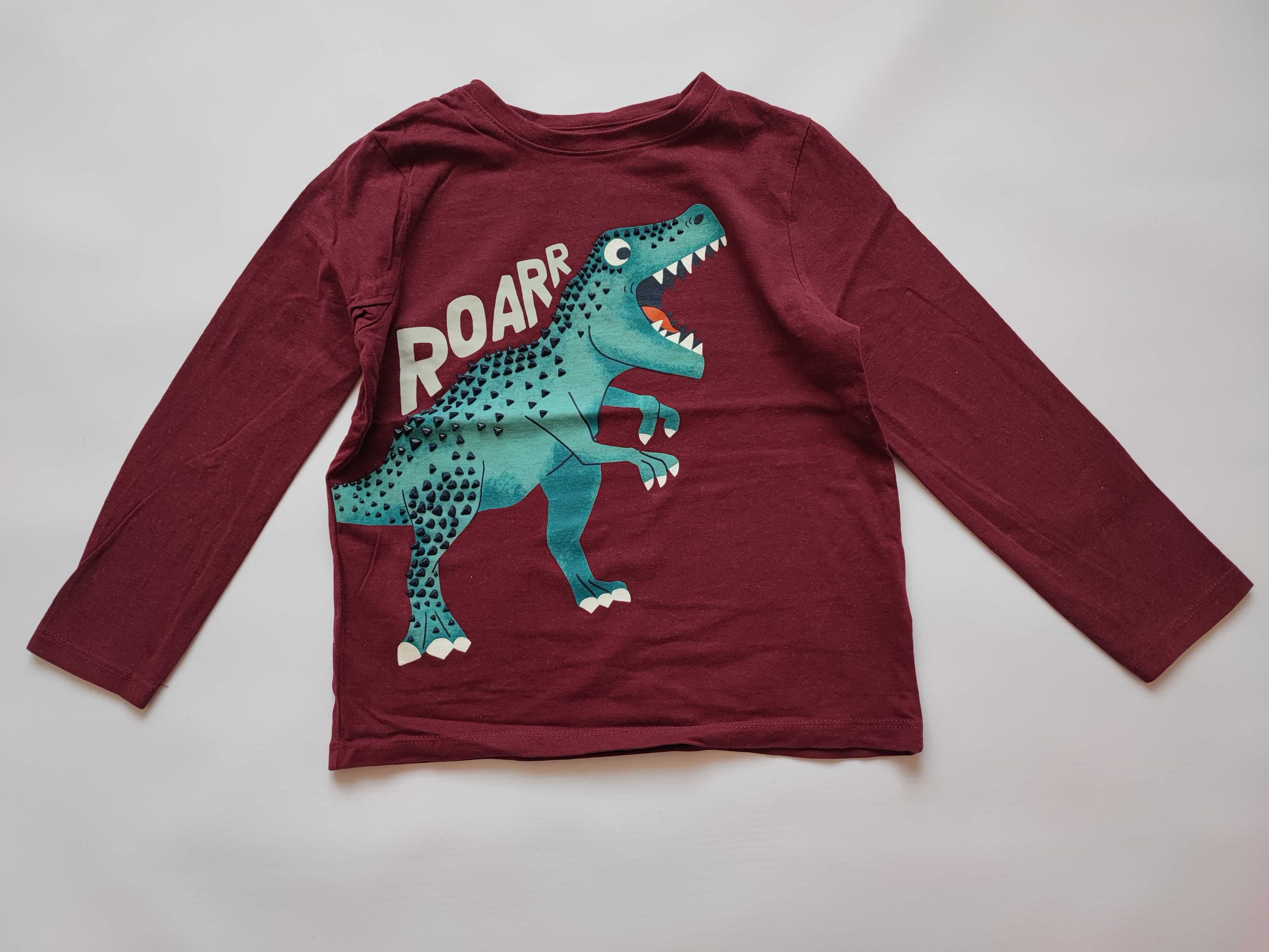 Bluzka bawełniana dinozaury r.116 C&A 3-pack
