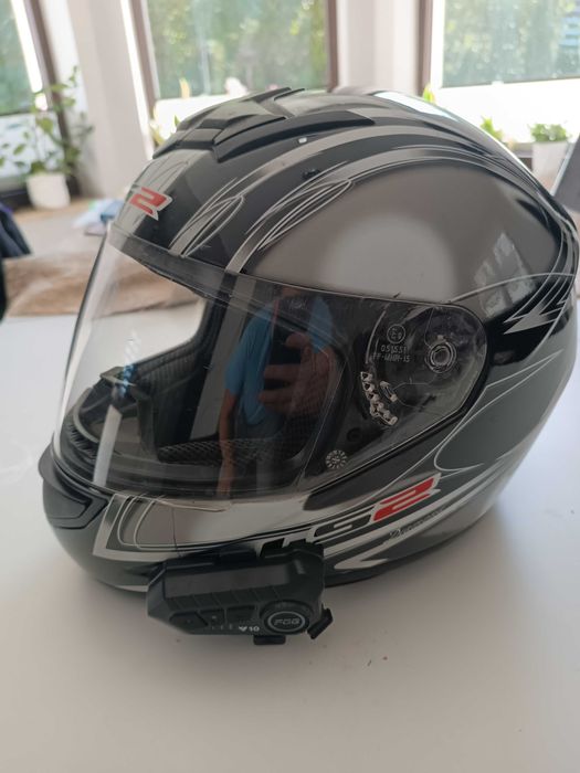kask ls2 ff351-7 + nowy Interkom v10 zestaw słuchawkowy okazja