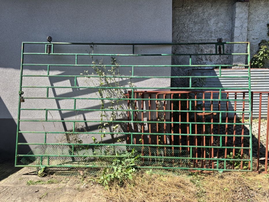 Brama przesuwna podwieszana, krata, ogrodzenie 348x213cm