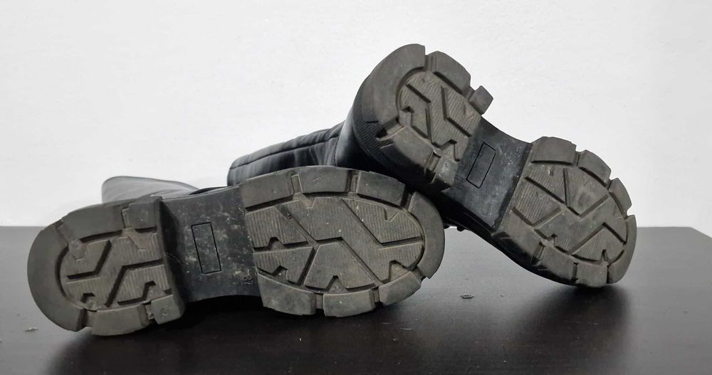 Wysokie buty czarne Kozaki Glany Rozmiar 37 Skórzane