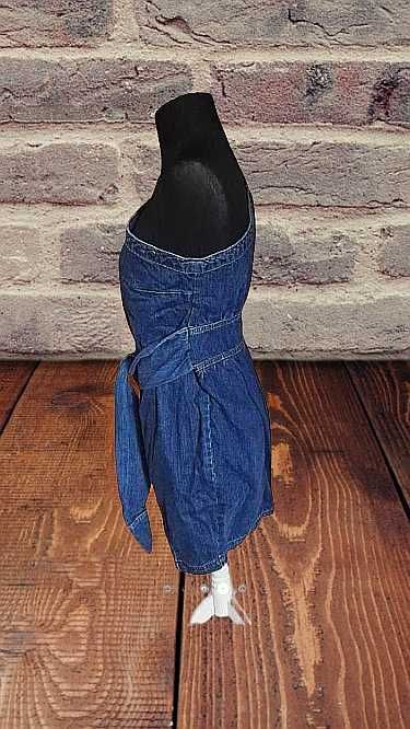 sukienka na jedno ramię jeans