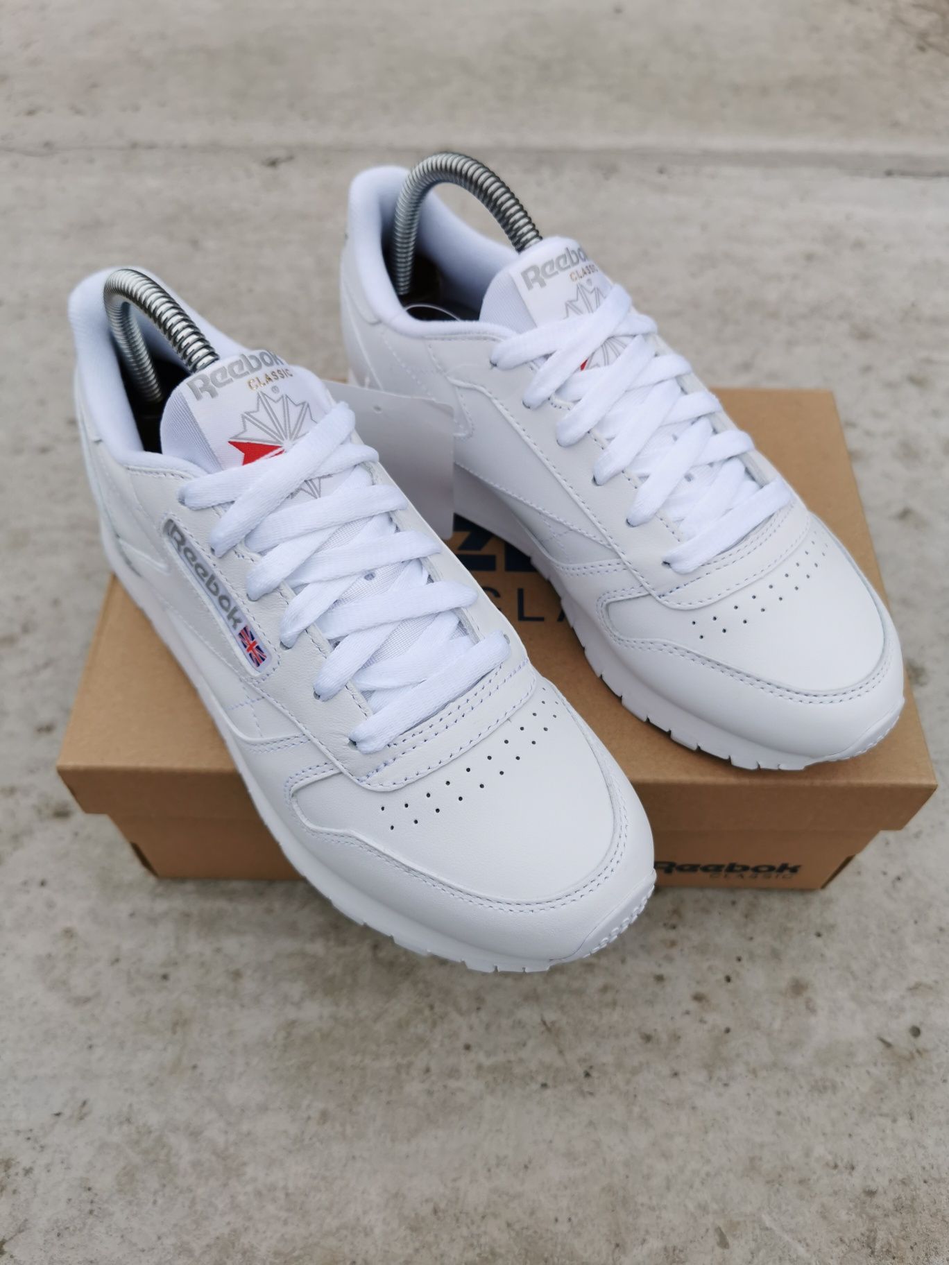 Кроссовки Reebok Classic Leather W 2232 Оригинал белые кожаные