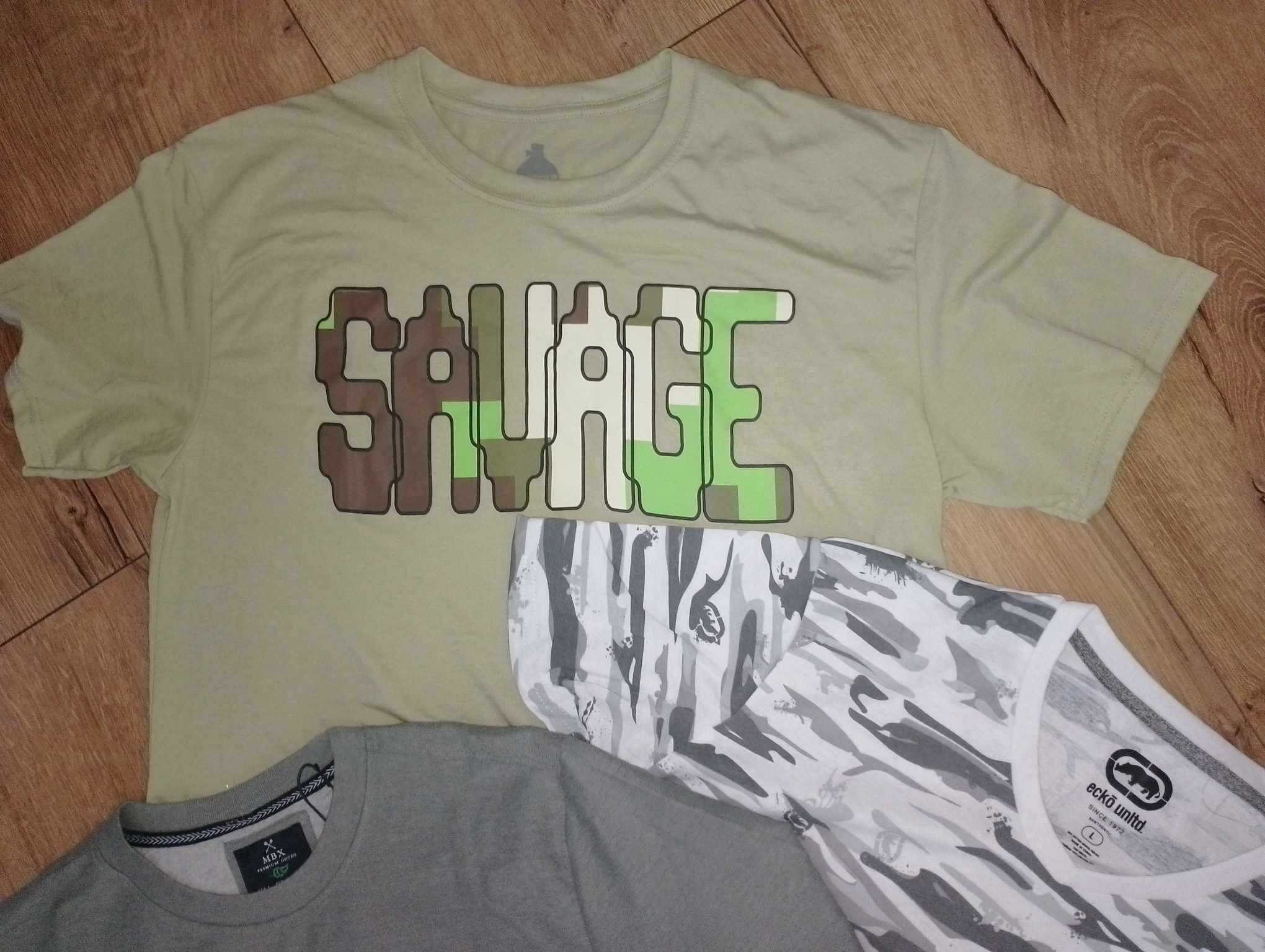 nowy t-shirt L koszulka jasna oliwka/zielona seledyn LAUNDER