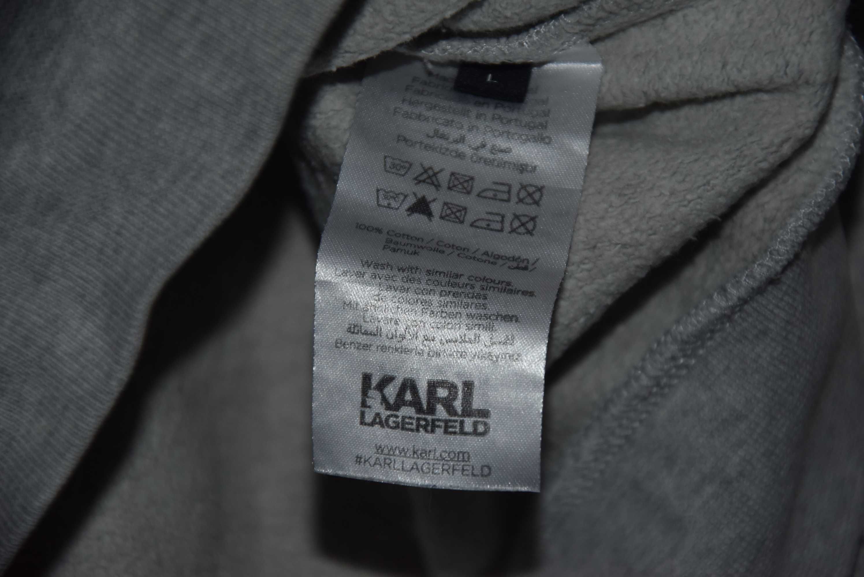 Szara bluza Karl Lagerfeld M/L sportowa bawełna